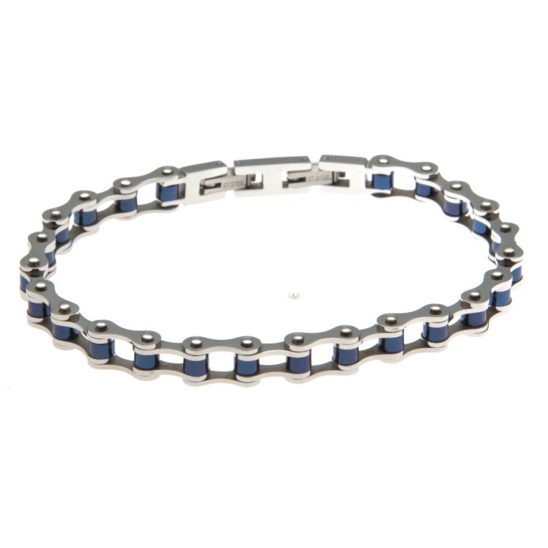 bracciale uomo bike catena bici o moto in acciaio