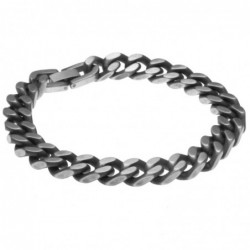 bracciale uomo grumetta in acciaio invecchiato