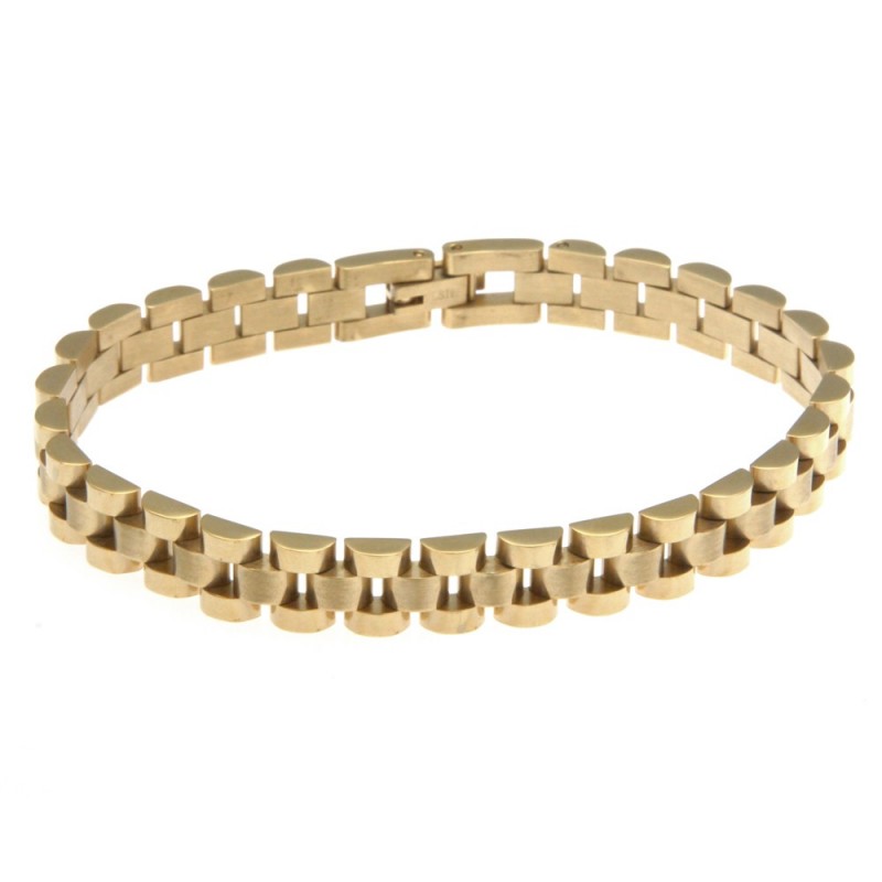 bracciale uomo maglia president in acciaio