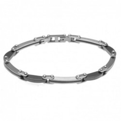 bracciale uomo in acciaio e ceramica
