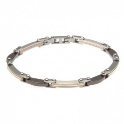 bracciale uomo in acciaio e ceramica