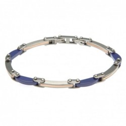 bracciale uomo in acciaio e ceramica