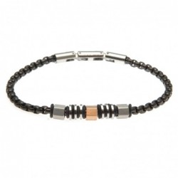 bracciale uomo in acciaio con bulloni