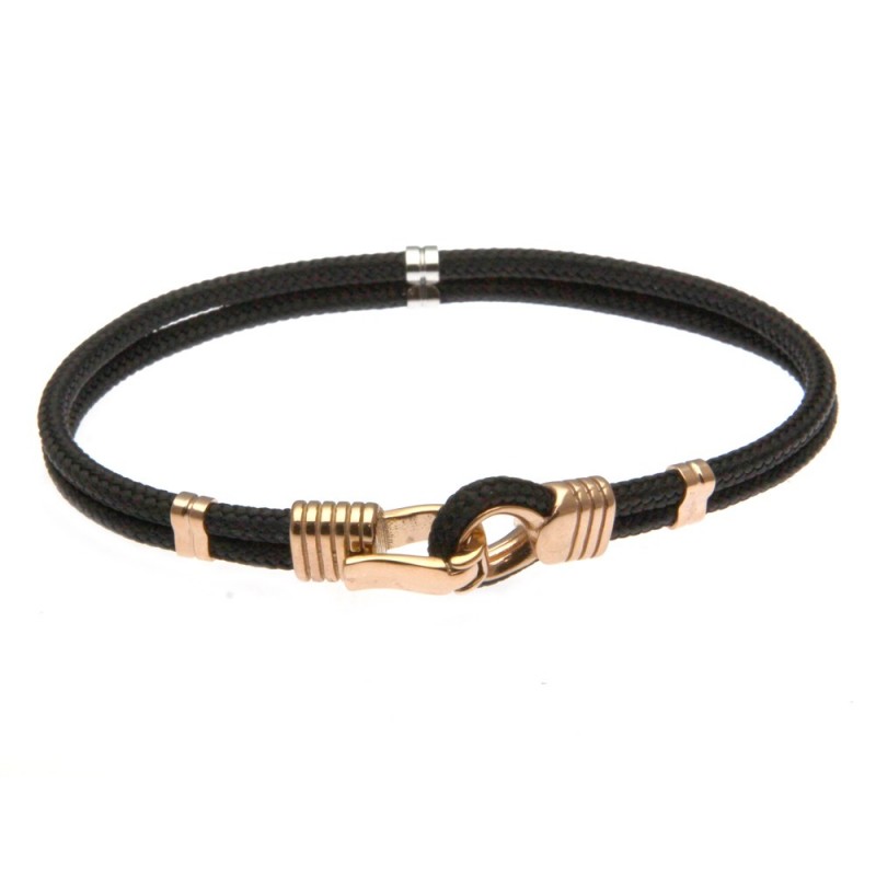 bracciale uomo in cordoncino chiusura particolare