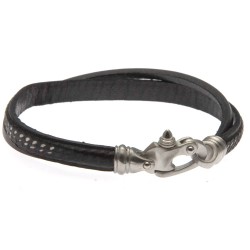 bracciale uomo in pelle chiusura particolare