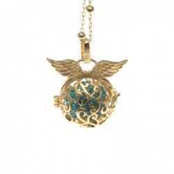 Chiama angeli collana in bronzo dorato pallina di strass