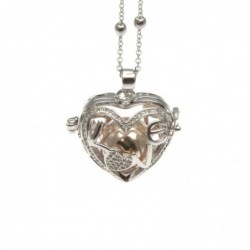 Chiama angeli collana in bronzo a cuore con scritta love
