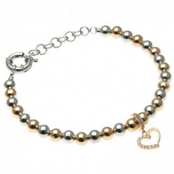 bracciale donna con cuoricino in bronzo