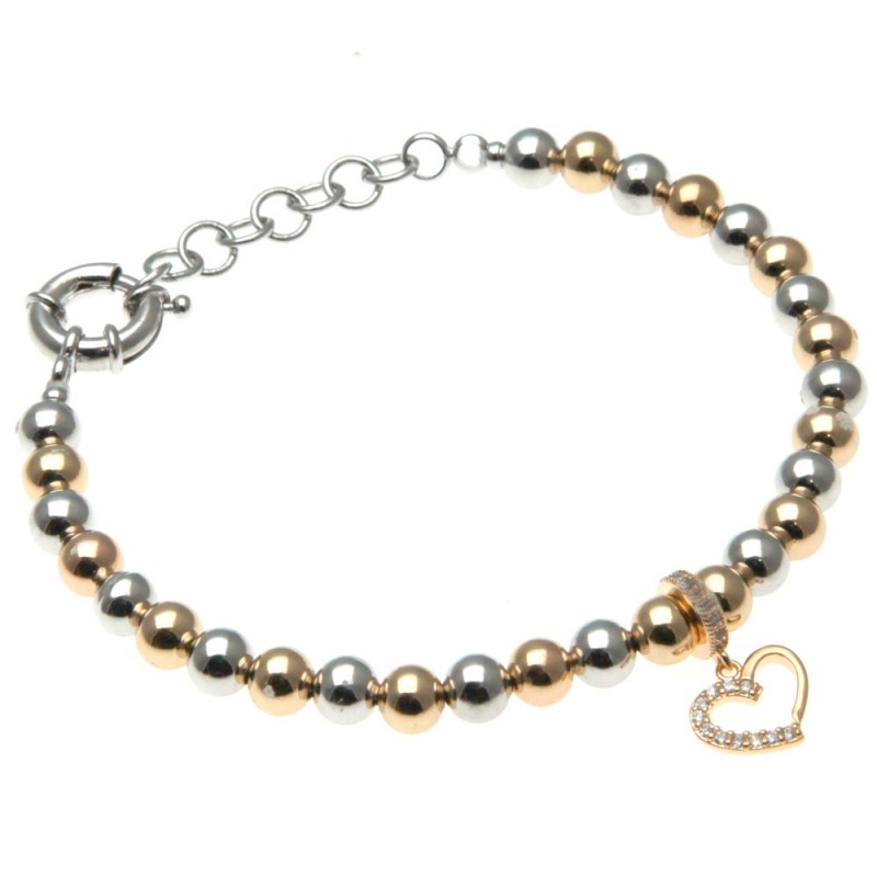 bracciale donna con cuoricino in bronzo