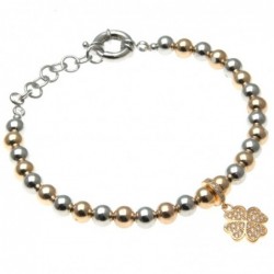 bracciale donna con quadrifoglio in bronzo