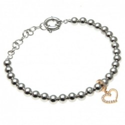 bracciale donna con cuoricino in bronzo