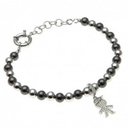 bracciale donna con bebe maschietto in bronzo