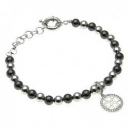 bracciale donna con quadrifoglio in bronzo