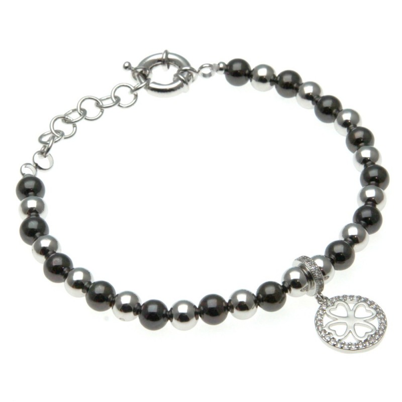 bracciale donna con quadrifoglio in bronzo