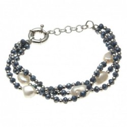 bracciale donna pietre e perle