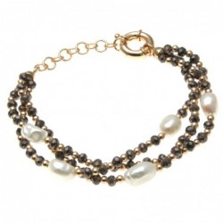bracciale donna pietre e perle