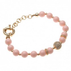 bracciale donna con pietre e sfera di strass