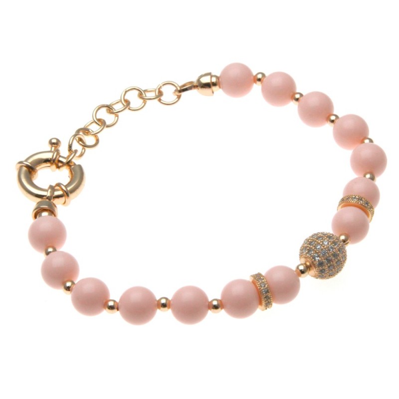 bracciale donna con pietre e sfera di strass