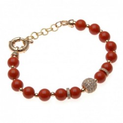 bracciale donna con pietre e sfera di strass