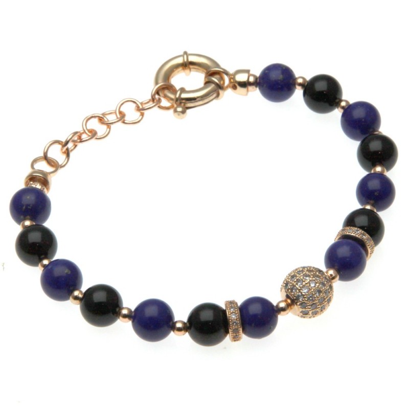 bracciale donna con pietre e sfera di strass