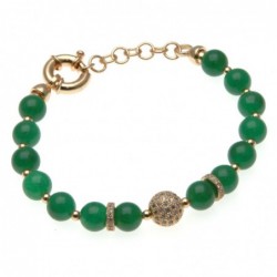 bracciale donna con pietre e sfera di strass
