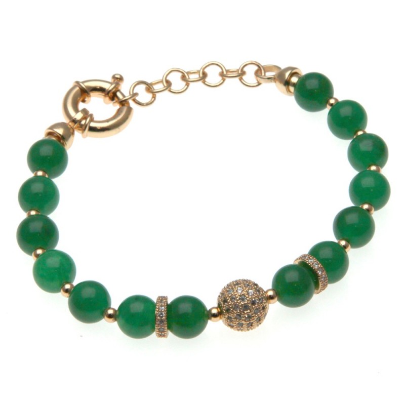 bracciale donna con pietre e sfera di strass