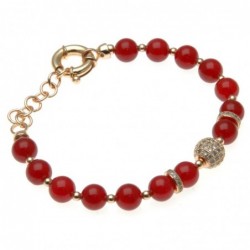 bracciale donna con pietre e sfera di strass