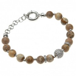 bracciale donna con pietre e sfera di strass