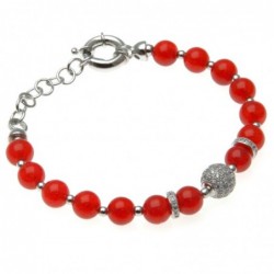 bracciale donna con pietre e sfera di strass