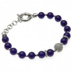 bracciale donna con pietre e sfera di strass