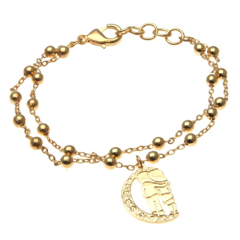 bracciale donna con innamorati in bronzo