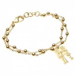 bracciale donna con innamorati in bronzo