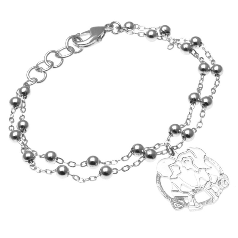 bracciale donna con innamorati in bronzo