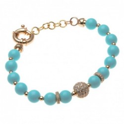 bracciale donna pietre dure e sfera pallina di strass