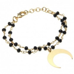 bracciale donna con luna in bronzo