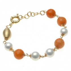 bracciale donna con pietre e perle