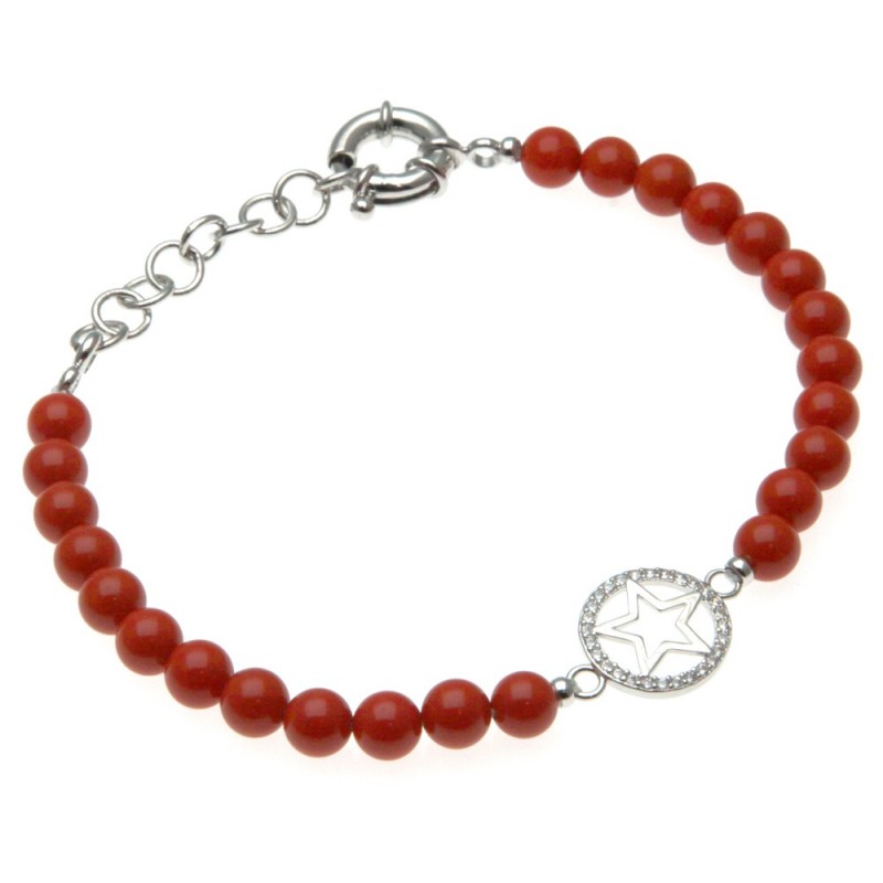 bracciale donna con stellina e pietre colorate