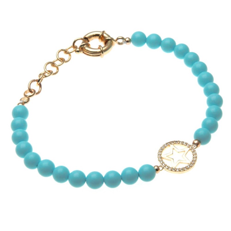 bracciale donna con stellina e pietre colorate