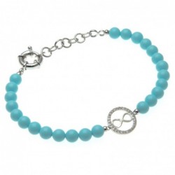 bracciale donna con infinito e pietre colorate