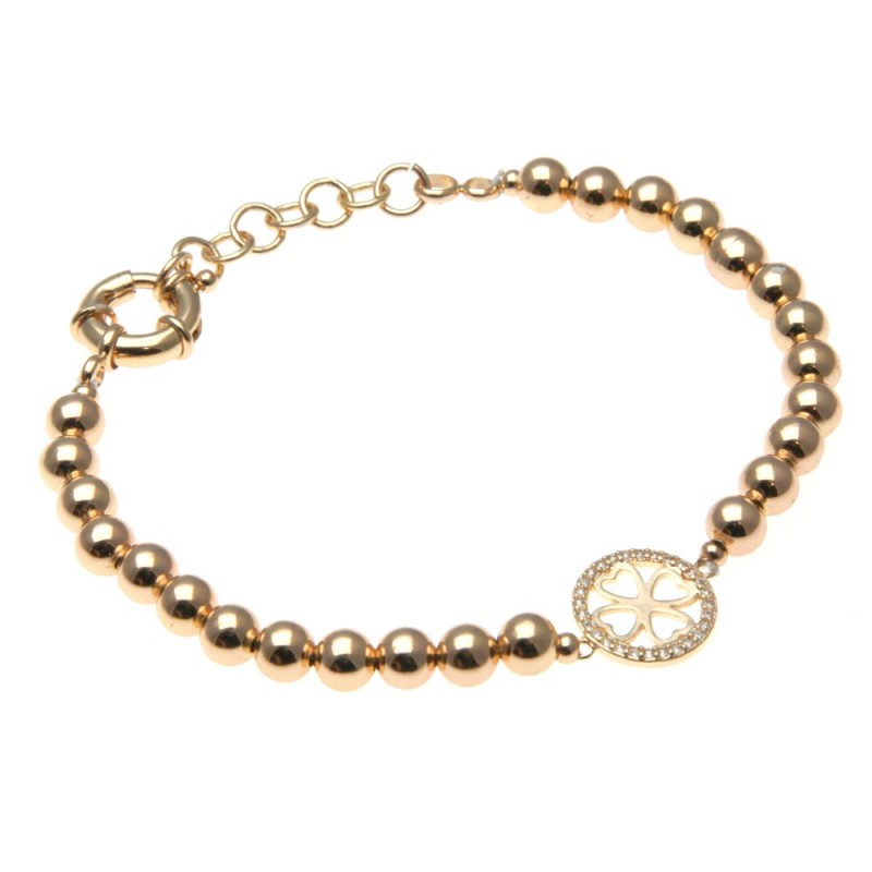 bracciale donna con quadrifoglio in bronzo