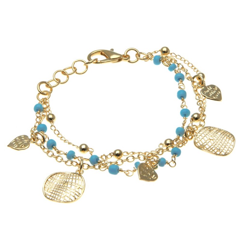 bracciale donna in bronzo con ciondoli