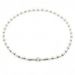 collana donna girocollo con perle e susta di strass