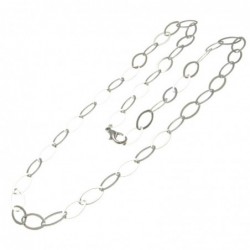 collana donna lunga in bronzo argentato