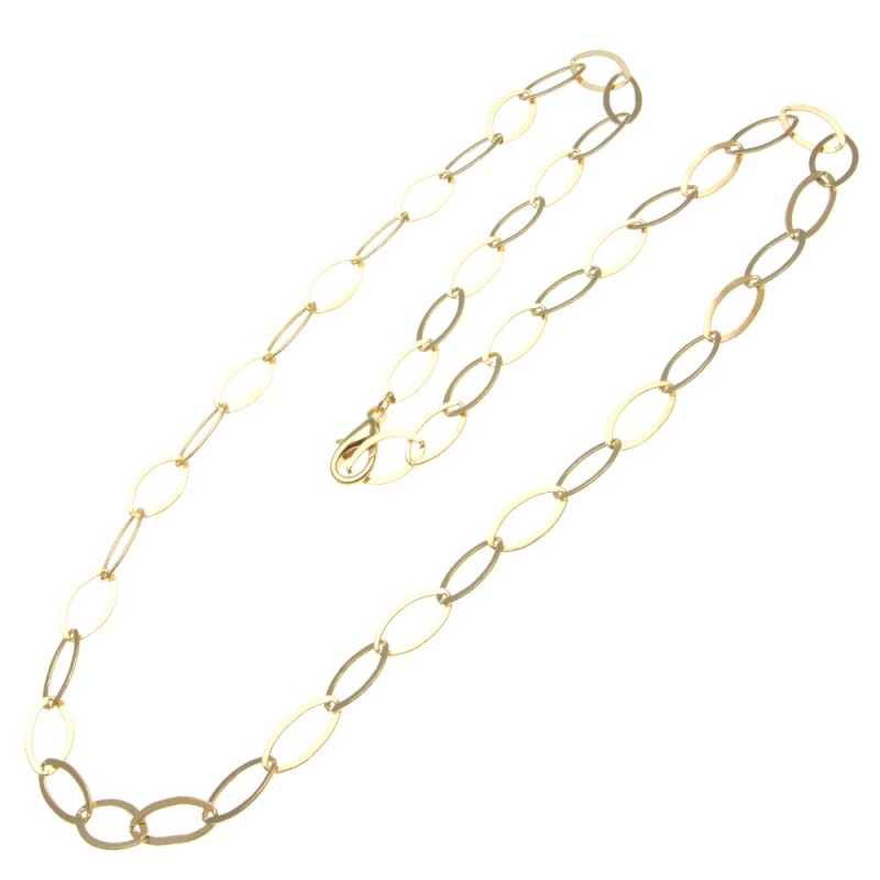 collana donna lunga in bronzo dorato