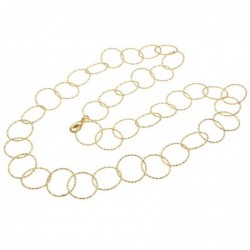 collana donna lunga in bronzo dorato