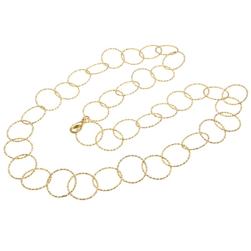 collana donna lunga in bronzo dorato