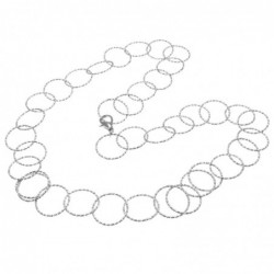 collana donna lunga in bronzo argentato
