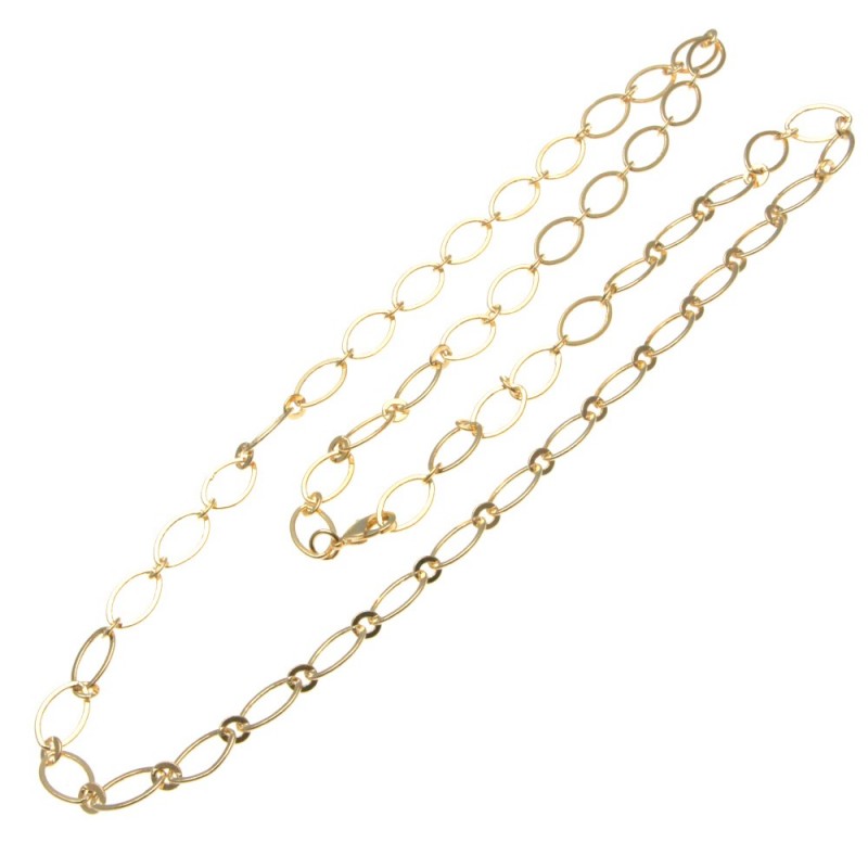 collana donna lunga in bronzo dorato