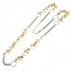 collana donna lunga con petali in bronzo
