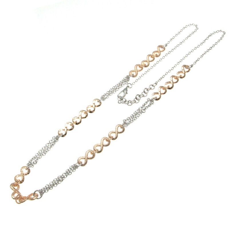 collana donna lunga con infinito in bronzo